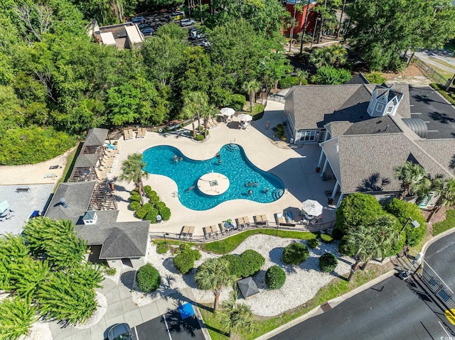 9755 Leyland Dr Unit 11, Myrtle Beach, SC 29572 - drone / aerial view of a pool