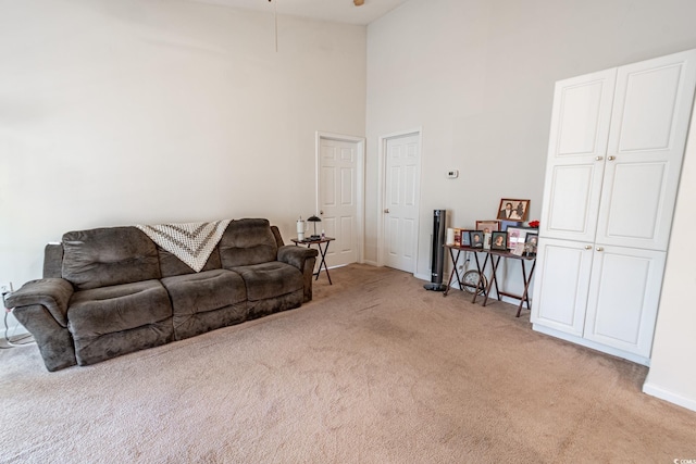 9755 Leyland Dr Unit 11, Myrtle Beach, SC 29572 - living room with light colored carpet and a towering ceiling