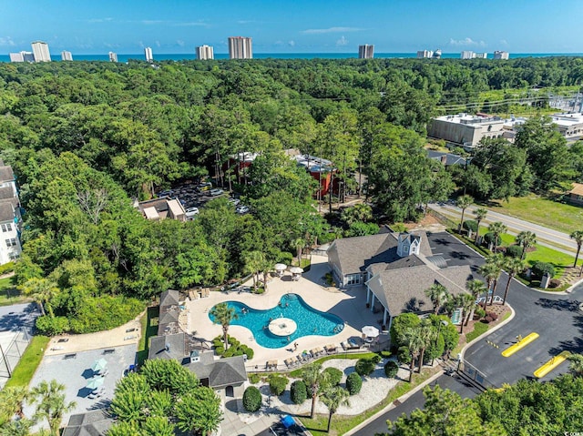 9755 Leyland Dr Unit 11, Myrtle Beach, SC 29572 - aerial view of a pool and a large body of water