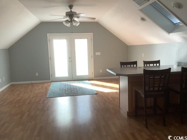 390 Boundary Ave, Murrells Inlet, SC 29576 - additional living space featuring a ceiling fan, wood finished floors, and lofted ceiling