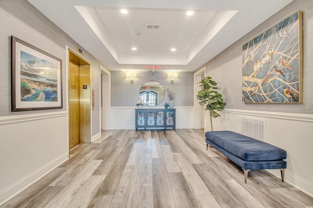 6203 Catalina Dr Unit 935, North Myrtle Beach, SC 29582 - common area featuring a wainscoted wall, crown molding, and recessed lighting