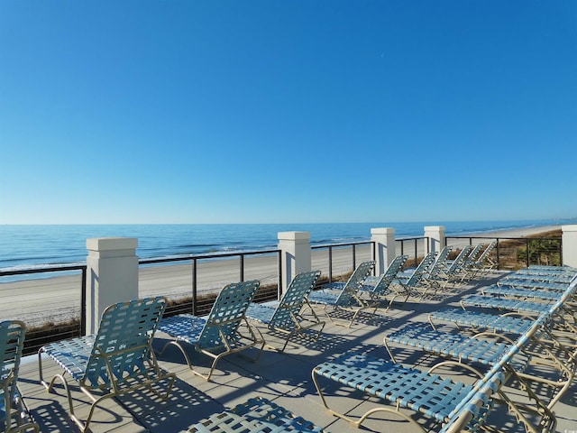 6203 Catalina Dr Unit 935, North Myrtle Beach, SC 29582 - patio / terrace with view of water and beach