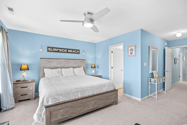 1020 Ocean Blvd S Unit A, Surfside Beach, SC 29575 - bedroom with carpet and ceiling fan