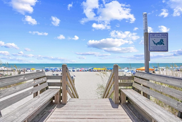 1020 Ocean Blvd S Unit A, Surfside Beach, SC 29575 - view of community with view of water and beach