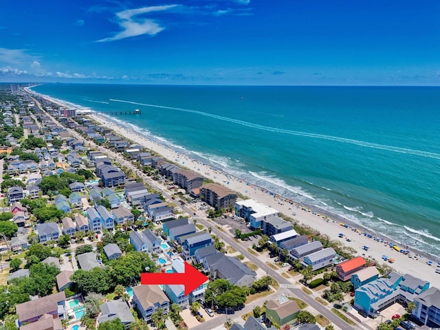 1020 Ocean Blvd S Unit A, Surfside Beach, SC 29575 - aerial perspective of suburban area with waterfront with a beach
