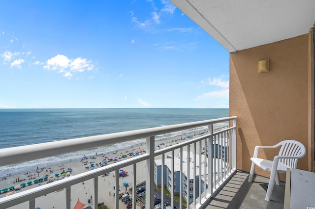9550 Shore Dr Unit 1537/1538, Myrtle Beach, SC 29572 - balcony featuring view of water and beach