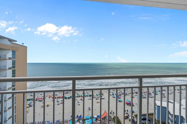 9550 Shore Dr Unit 1537/1538, Myrtle Beach, SC 29572 - balcony featuring view of water and beach