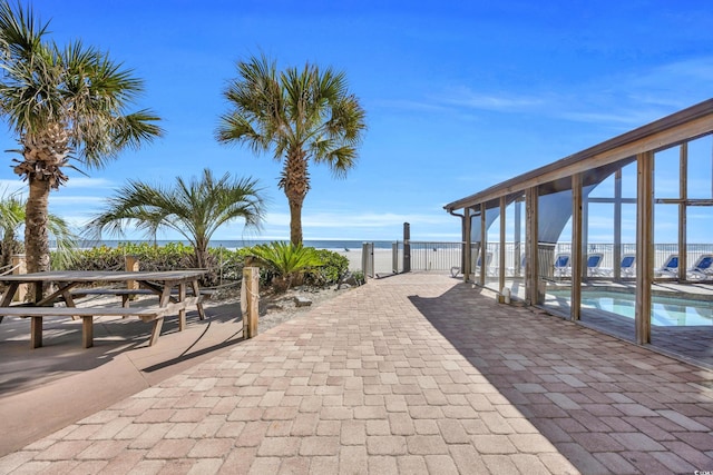 9550 Shore Dr Unit 1537/1538, Myrtle Beach, SC 29572 - view of patio with a water view