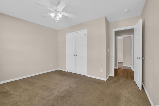 244 Devonbrook Pl, Longs, SC 29568 - unfurnished bedroom featuring carpet floors, a closet, and a ceiling fan