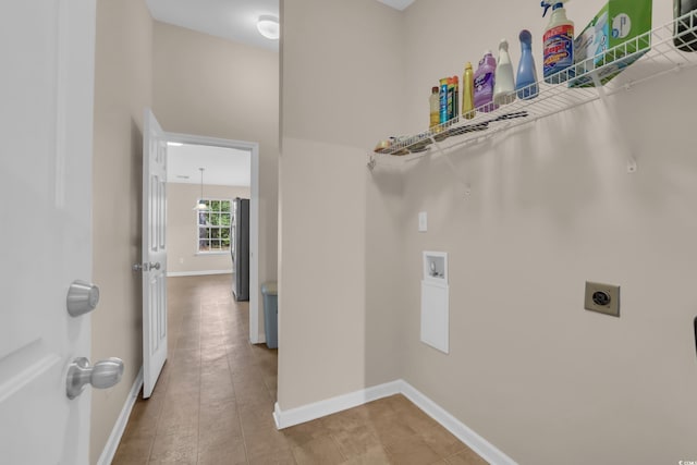 244 Devonbrook Pl, Longs, SC 29568 - washroom with washer hookup, hookup for an electric dryer, and light tile patterned flooring