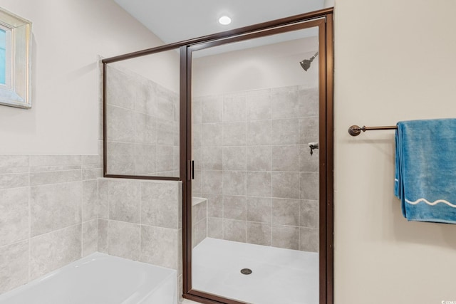 9547 Edgerton Dr Unit 405, Myrtle Beach, SC 29572 - full bathroom featuring a shower stall and a bath