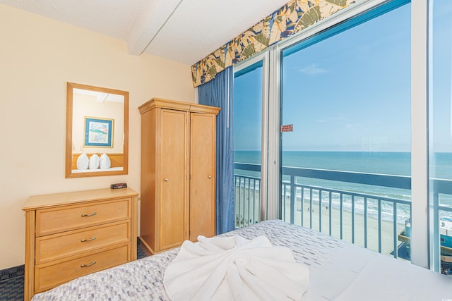 1304 N Ocean Blvd Unit 1104, Myrtle Beach, SC 29577 - bedroom featuring a water view and access to exterior