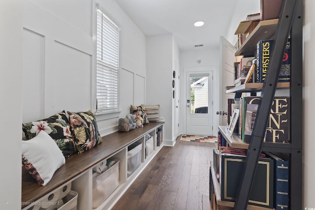 1524 Sayebrook Pkwy, Myrtle Beach, SC 29588 - mudroom featuring healthy amount of natural light, dark wood-style floors, and recessed lighting