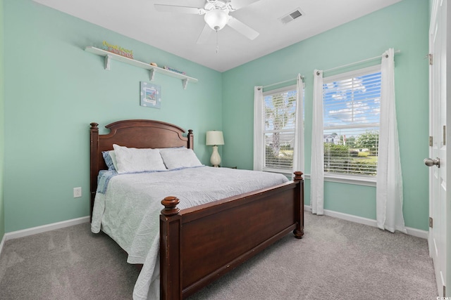 219 Glenmoor Dr, Conway, SC 29526 - bedroom with carpet and a ceiling fan