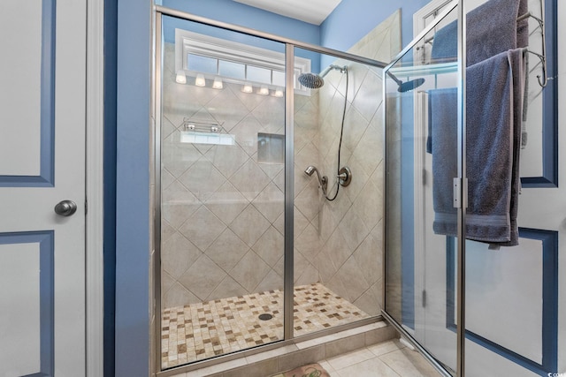 2781 Desert Rose St, Little River, SC 29566 - bathroom featuring a shower stall and tile patterned flooring