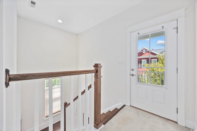 1348 Peterson St, Myrtle Beach, SC 29577 - doorway to outside featuring healthy amount of natural light, carpet flooring, and recessed lighting