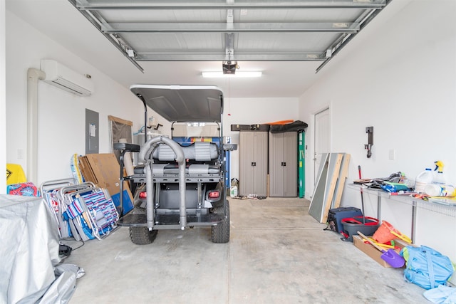 5304 Sea Coral Way N, Myrtle Beach, SC 29582 - garage with an AC wall unit, a garage door opener, and electric panel