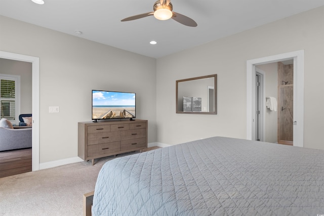 5304 Sea Coral Way N, Myrtle Beach, SC 29582 - bedroom with multiple windows, carpet flooring, recessed lighting, and a ceiling fan