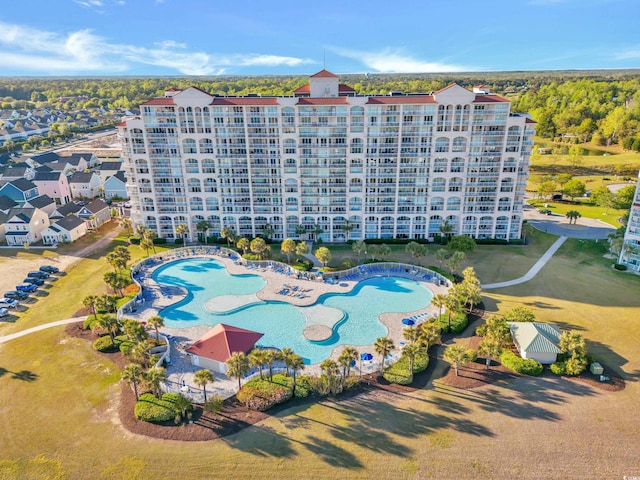 2557 Pete Dye Dr Unit 803, North Myrtle Beach, SC 29582 - aerial view of a pool and apartment complex