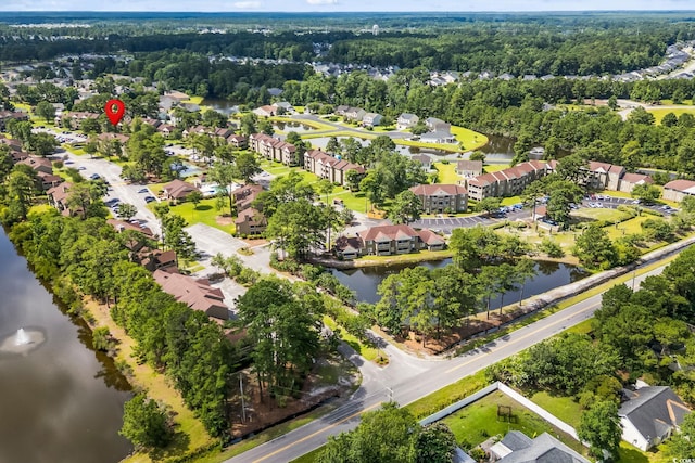 251 Myrtle Greens Dr Unit B, Conway, SC 29526 - aerial view of property's location with a large body of water and nearby suburban area