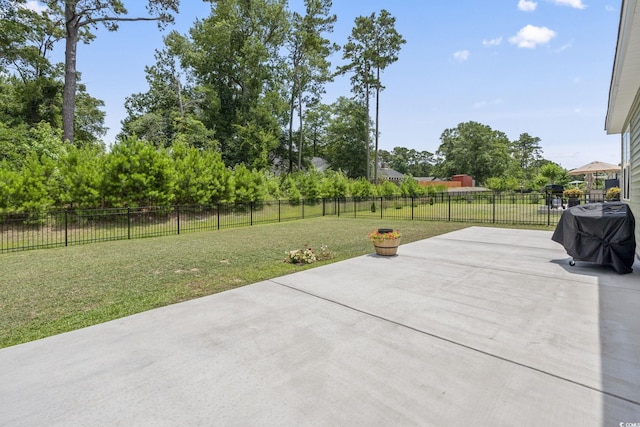 688 Wallace Dr, Little River, SC 29566 - fenced backyard with grilling area and a patio