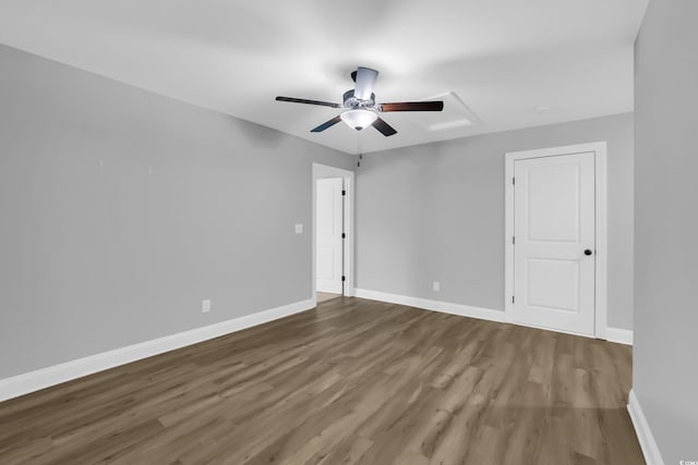 529 Oak Lawn Rd, Georgetown, SC 29440 - unfurnished bedroom with wood finished floors and ceiling fan