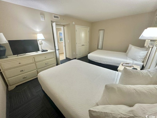 300 N Ocean Blvd Unit 1213, North Myrtle Beach, SC 29582 - bedroom with dark colored carpet and a closet