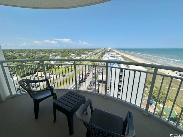 300 N Ocean Blvd Unit 1213, North Myrtle Beach, SC 29582 - balcony with view of water and beach