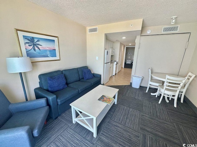 300 N Ocean Blvd Unit 1213, North Myrtle Beach, SC 29582 - living room with a textured ceiling