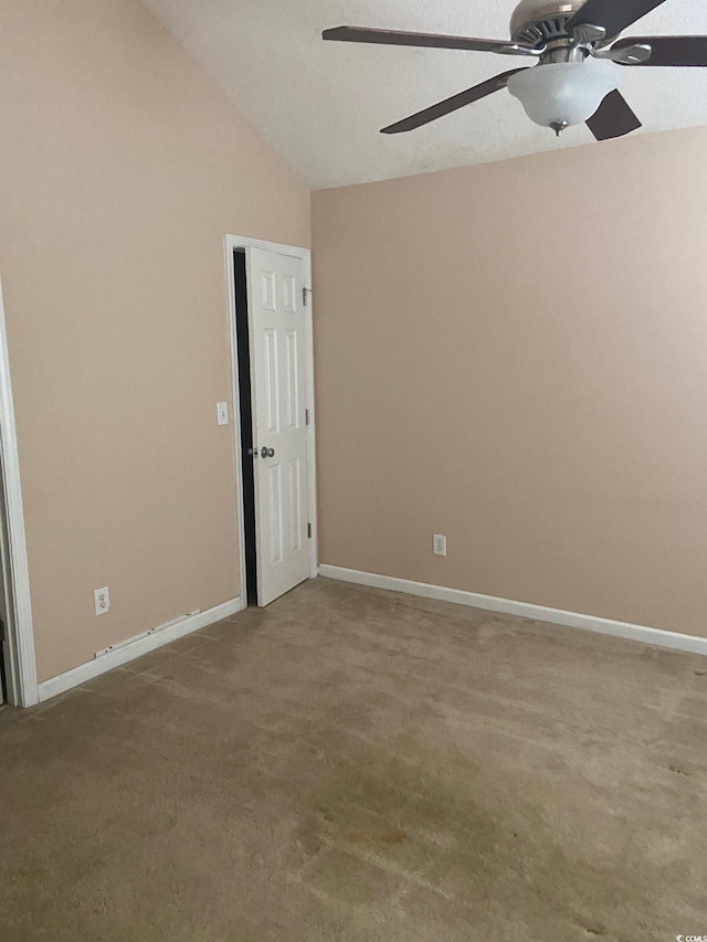 110 Palisade Loop Unit 110, Pawleys Island, SC 29585 - carpeted spare room with a ceiling fan and lofted ceiling