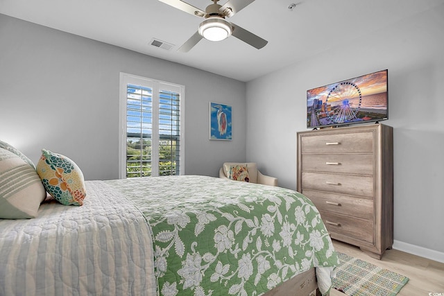 139 Butkus Dr Unit 3, Myrtle Beach, SC 29588 - bedroom featuring light wood-type flooring and ceiling fan