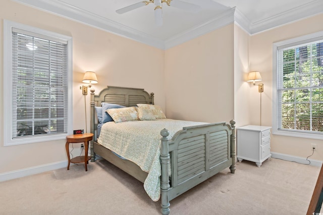 4495 Trotters Ct, Murrells Inlet, SC 29576 - carpeted bedroom with ornamental molding and ceiling fan