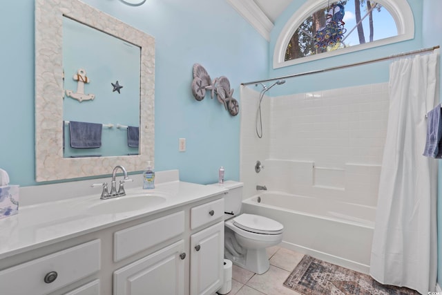 4495 Trotters Ct, Murrells Inlet, SC 29576 - full bath with vanity, tile patterned floors, and shower / bathtub combination with curtain