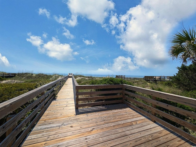 206 Atlantic Ave, Pawleys Island, SC 29585 - deck with a water view