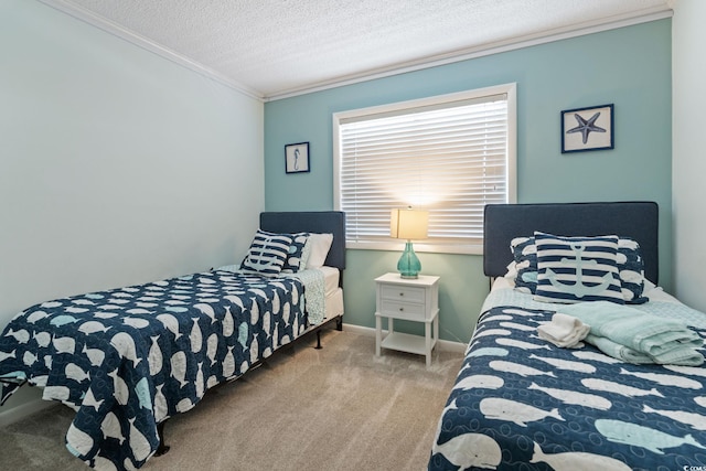 212 N 2nd Ave N Unit 162, North Myrtle Beach, SC 29582 - carpeted bedroom with ornamental molding and a textured ceiling