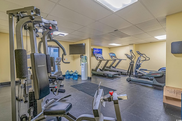 205 74th Ave N Unit 1809, Myrtle Beach, SC 29572 - exercise room featuring a drop ceiling