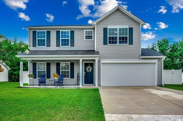 780 Trap Shooter Cir, Longs, SC 29568 - traditional-style house with a porch, a garage, and driveway