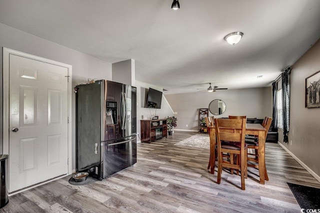 780 Trap Shooter Cir, Longs, SC 29568 - dining area with ceiling fan and wood finished floors