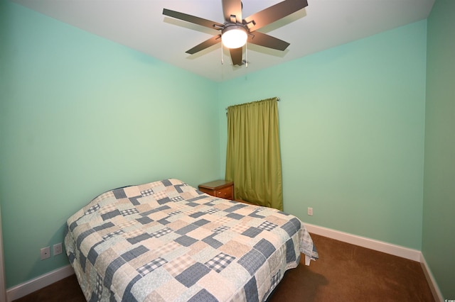 205 Cupola Dr, Longs, SC 29568 - bedroom with dark carpet and ceiling fan