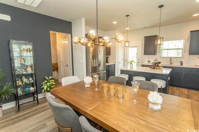 2429 Campton Loop, Conway, SC 29527 - dining area featuring light wood finished floors and recessed lighting