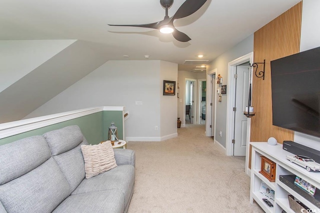 2429 Campton Loop, Conway, SC 29527 - living area with a ceiling fan and light carpet