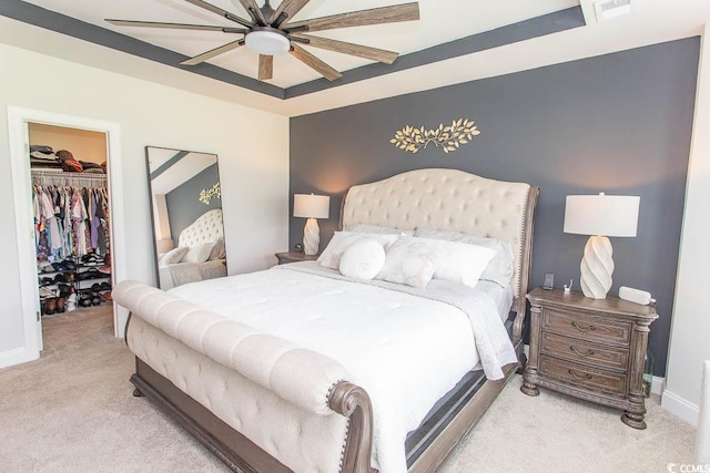 2429 Campton Loop, Conway, SC 29527 - bedroom with carpet, a spacious closet, a closet, and a ceiling fan