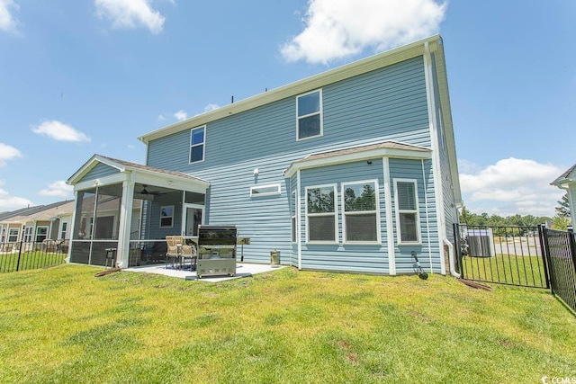 2429 Campton Loop, Conway, SC 29527 - rear view of house with a sunroom and a patio area