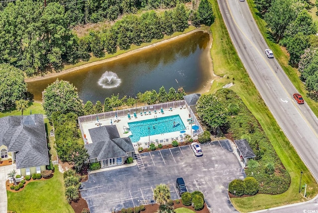 7977 Leeward Ln, Murrells Inlet, SC 29576 - bird's eye view of a large body of water and a pool area
