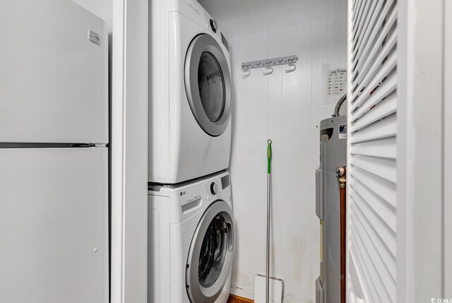4350 Intracoastal Dr Unit 1403, Little River, SC 29566 - washroom with estacked washer and dryer