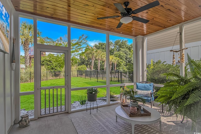 143 Enclave Pl, Pawleys Island, SC 29585 - sunroom featuring ceiling fan