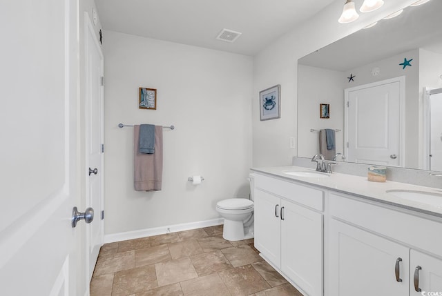 1404 Bellaria Way, Myrtle Beach, SC 29579 - full bathroom featuring double vanity, an enclosed shower, and stone finish floors