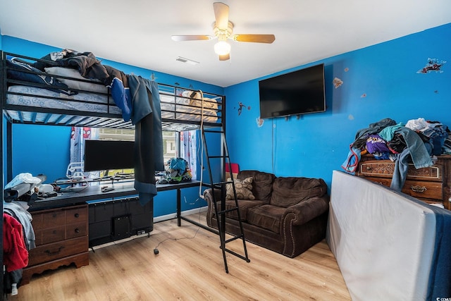 912 Clay Pigeon Ct, Longs, SC 29568 - bedroom featuring wood finished floors, an office area, and a ceiling fan