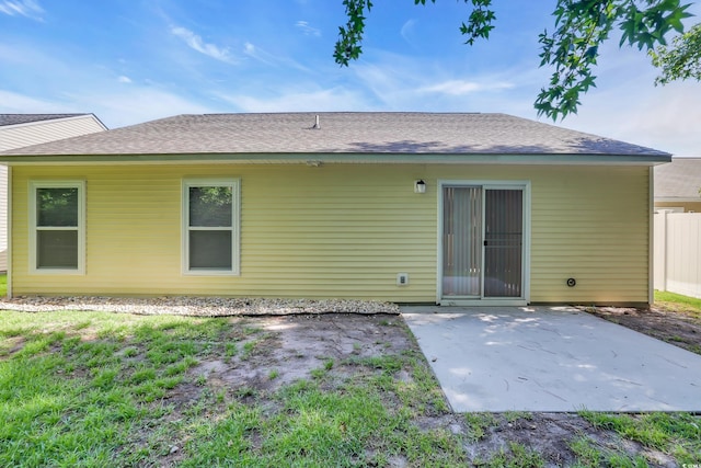 428 Bellegrove Dr, Myrtle Beach, SC 29577 - rear view of house featuring a patio area and a shingled roof