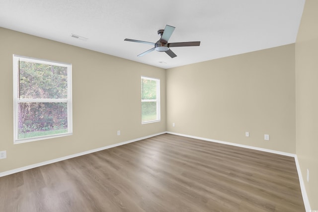 428 Bellegrove Dr, Myrtle Beach, SC 29577 - empty room featuring wood finished floors and ceiling fan